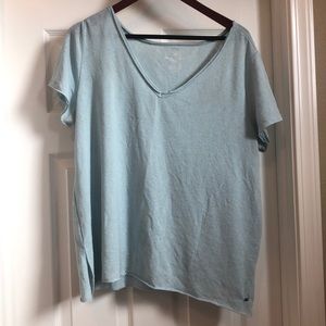 American Eagle mint-blue v neck